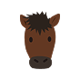 対州馬のイラスト