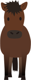 対州馬のイラスト